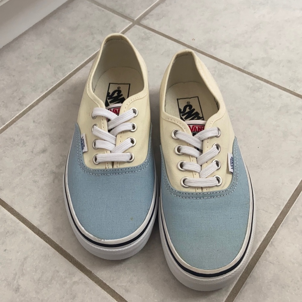 Vans Urban Outfitters Low Top Light Blue Cream
